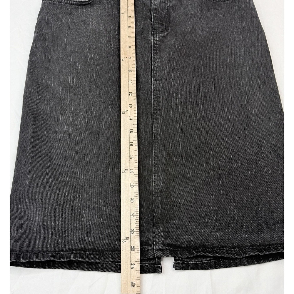 Lauren Jeans Co Ralph Lauren Denim Skirt Women's SZ-8 Black Stretch Cotton - Picture 5 of 15